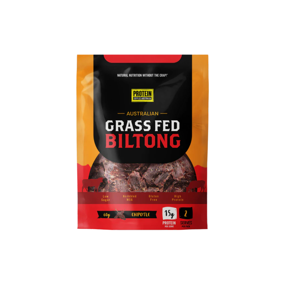 GRASS-FED BILTONG - CHIPOTLE Biltong Protein Supplies Australia