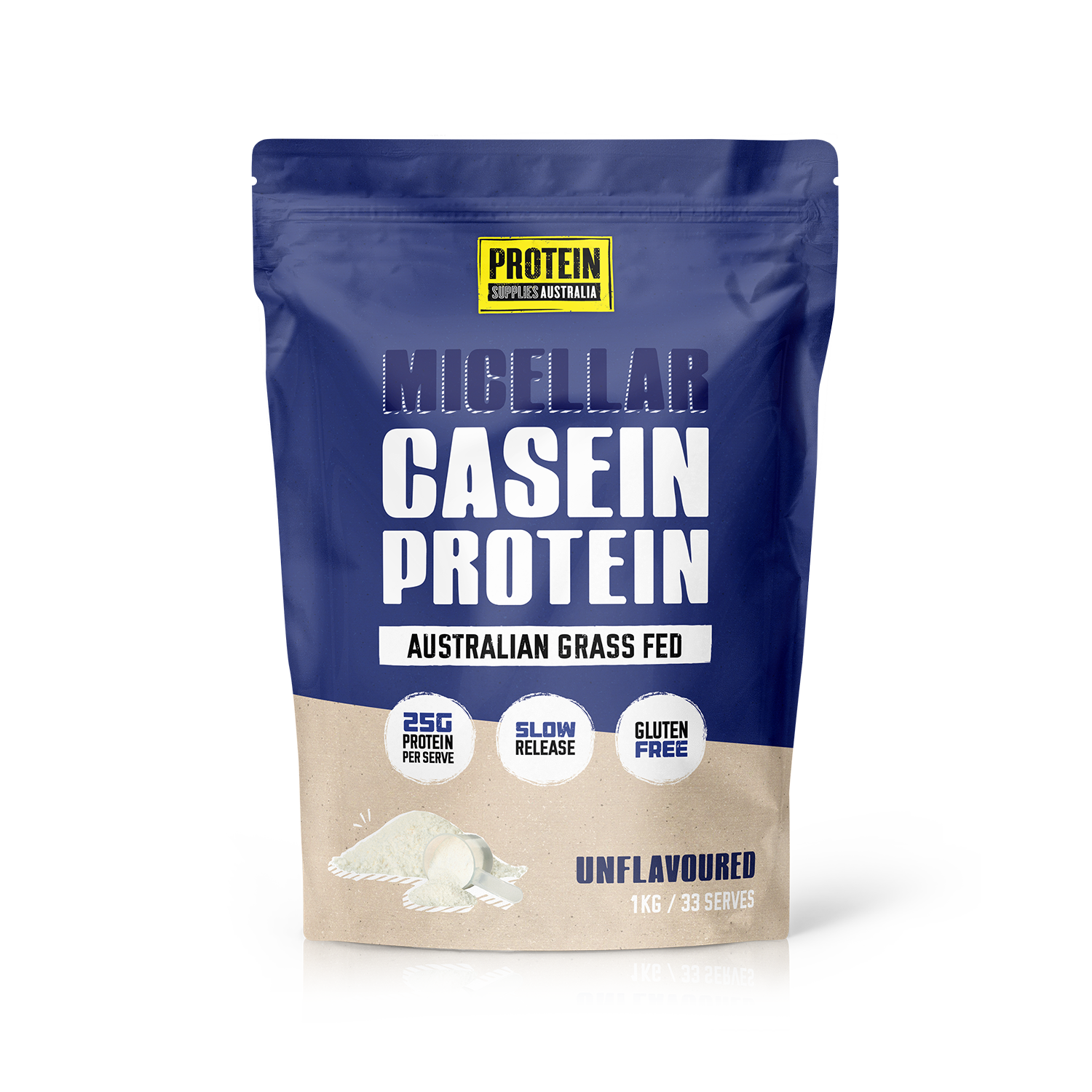 MICELLAR CASEIN PROTEIN - UNFLAVOURED Protein Protein Supplies Australia