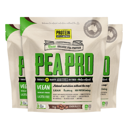 ORGANIC PEA PROTEIN ISOLATE - CHOCOLATE Protein Protein Supplies Australia 3 x 1KG Multi-Buy Deal (-20% off)