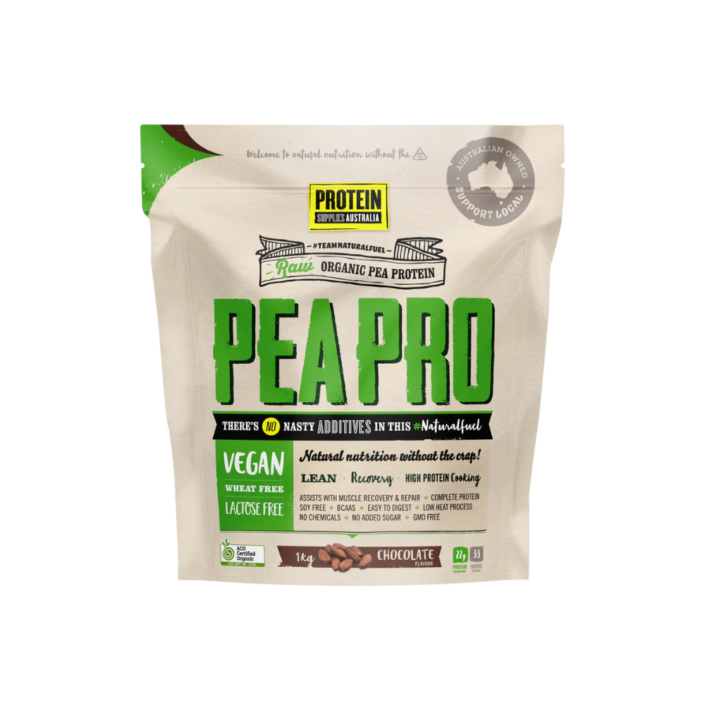 ORGANIC PEA PROTEIN ISOLATE - CHOCOLATE Protein Protein Supplies Australia