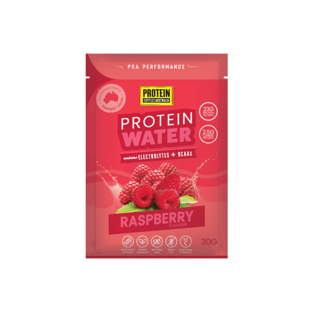 SAMPLE PROTEIN WATER (WPI) - RASPBERRY Aminos Protein Supplies Australia