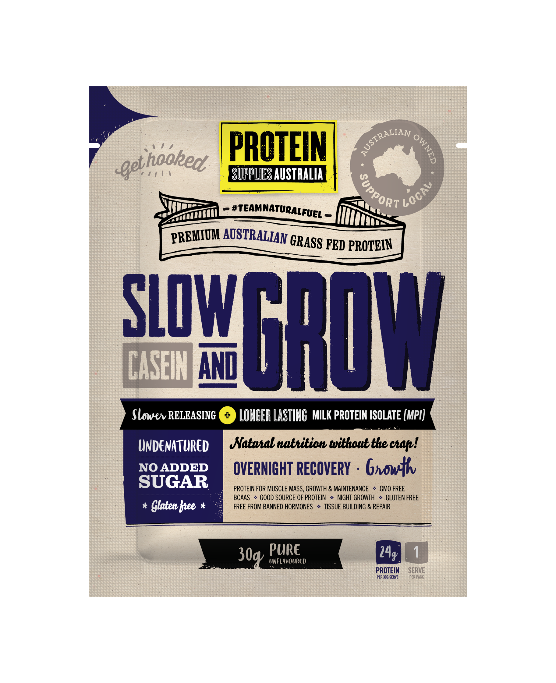 Slow & Grow Casein Pure - Protein Supplies Australia