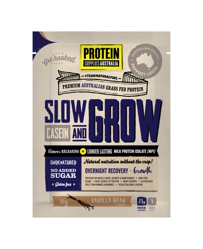 Slow & Grow Casein Vanilla - Protein Supplies Australia