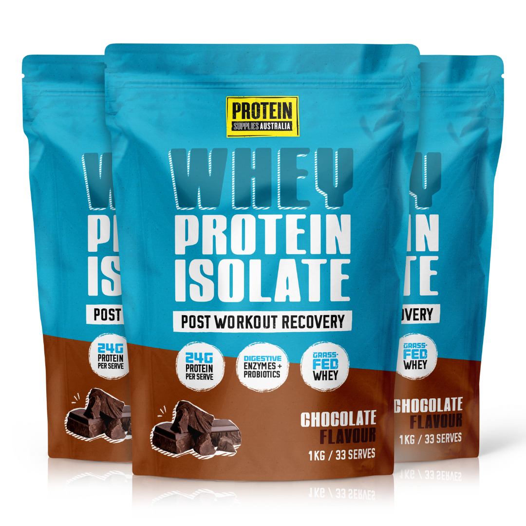 WHEY ISOLATE (WPI) - CHOCOLATE Protein Protein Supplies Australia 3KG (22% off bulk buy)