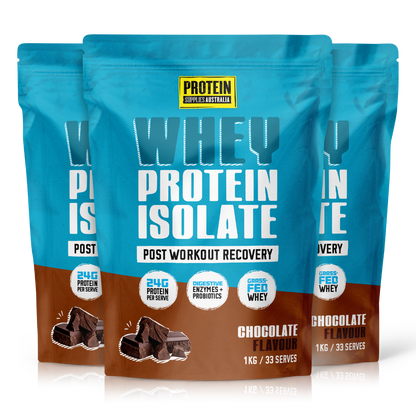 WHEY ISOLATE (WPI) - CHOCOLATE Protein Protein Supplies Australia 3KG (22% off bulk buy)