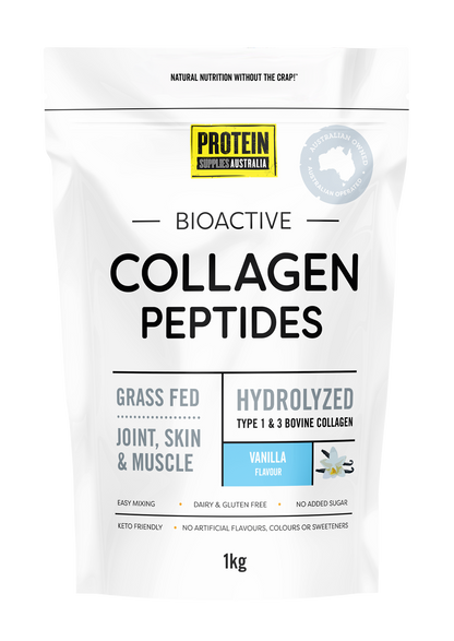 COLLAGEN PEPTIDES - VANILLA Sports & Energy Drinks Protein Supplies Australia 1KG