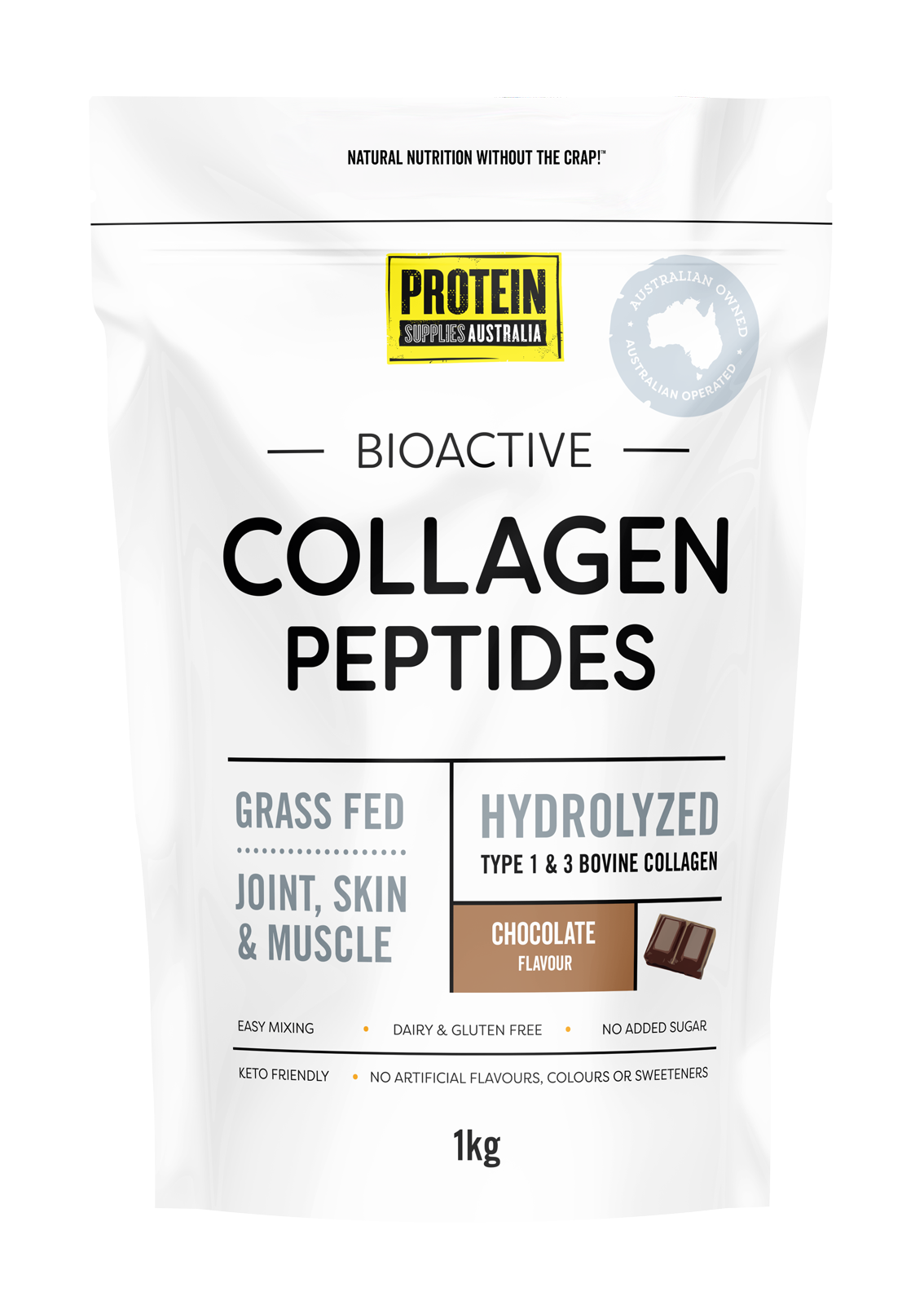 COLLAGEN PEPTIDES - CHOCOLATE Protein Protein Supplies Australia 1KG