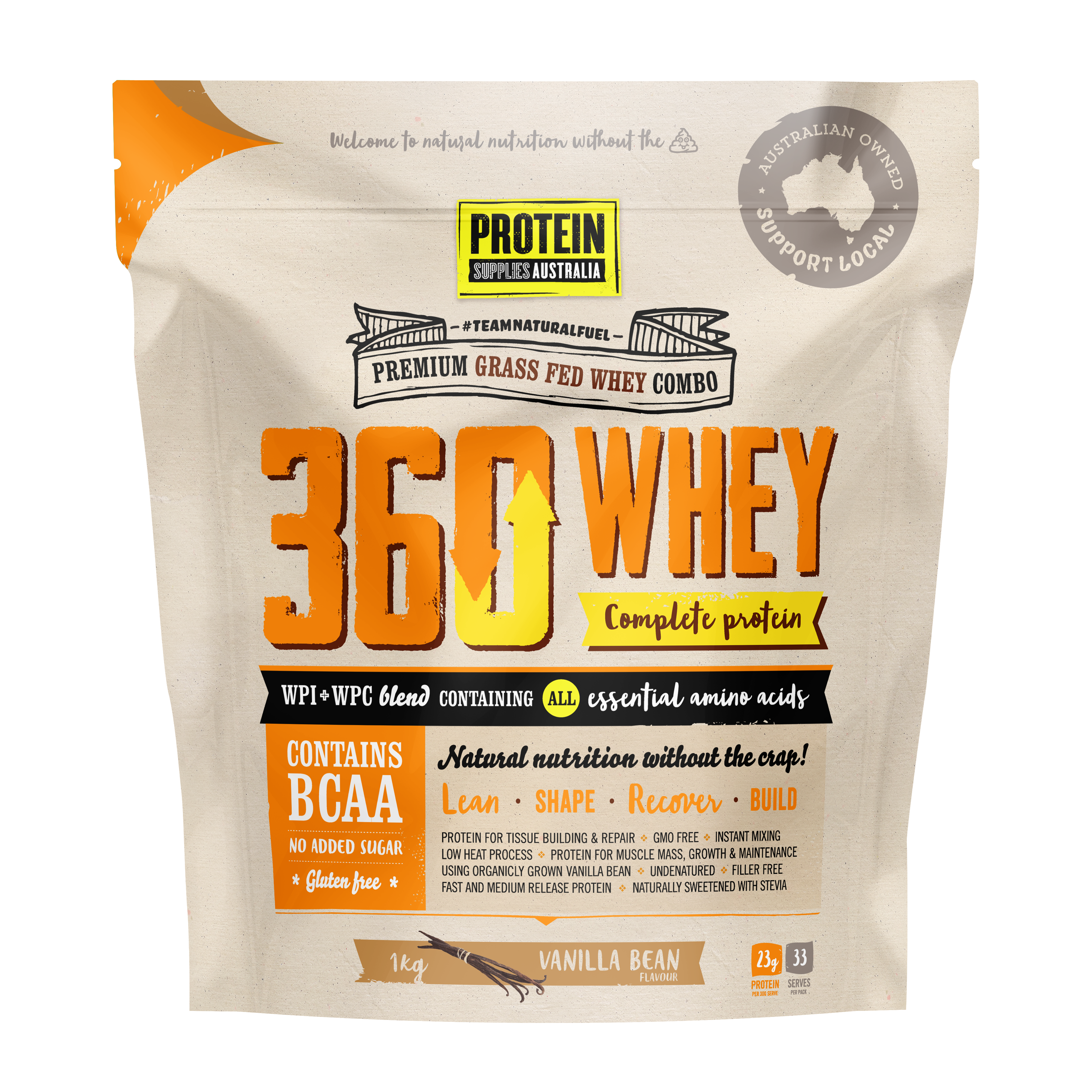 360 WHEY (WPC + WPI) - VANILLA Sports & Energy Drinks Protein Supplies Australia 1KG