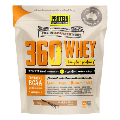 360 WHEY (WPC + WPI) - VANILLA Sports & Energy Drinks Protein Supplies Australia 3KG (20% off bulk buy)