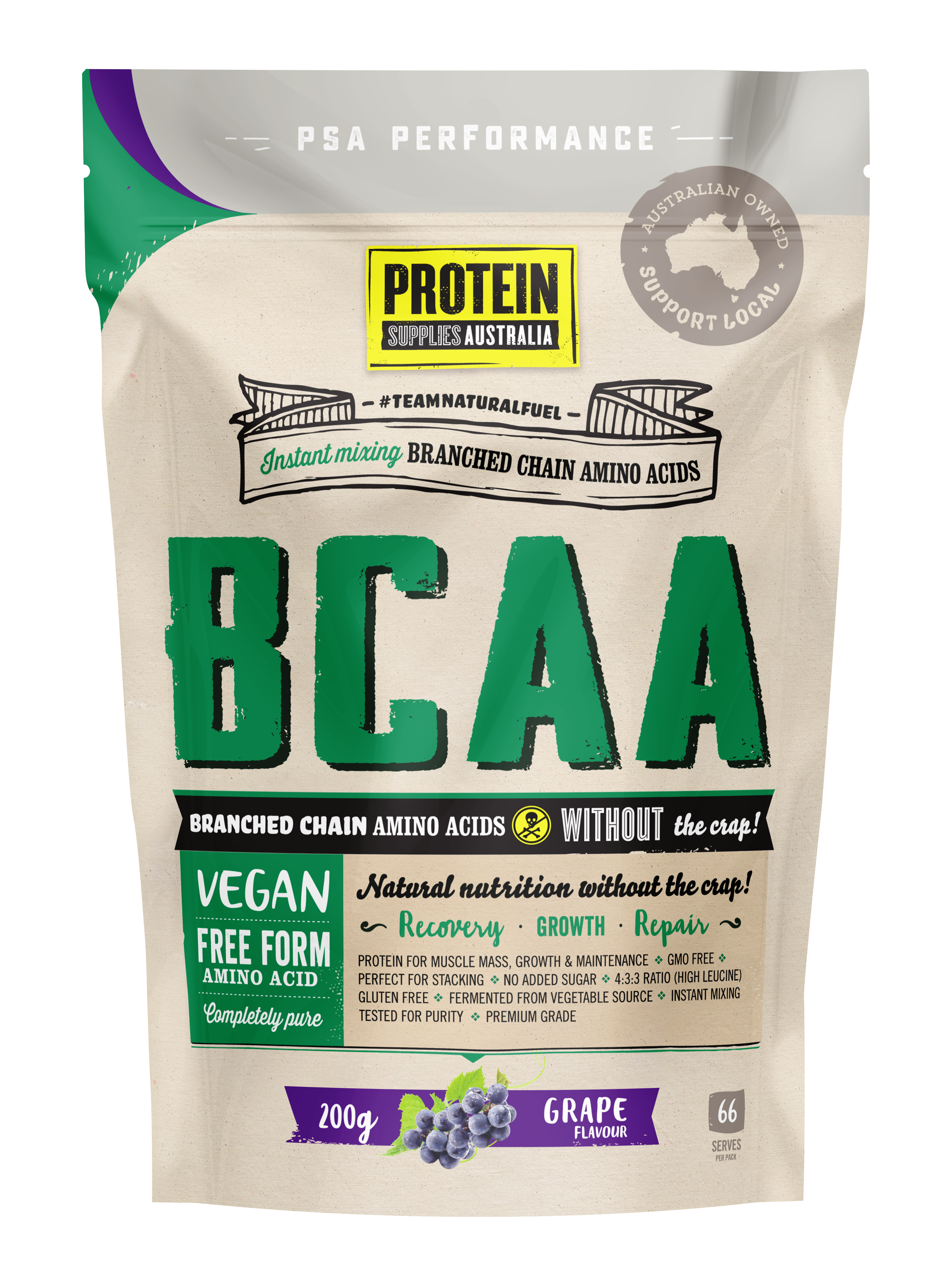 BCAA - GRAPE Aminos Protein Supplies Australia 200G