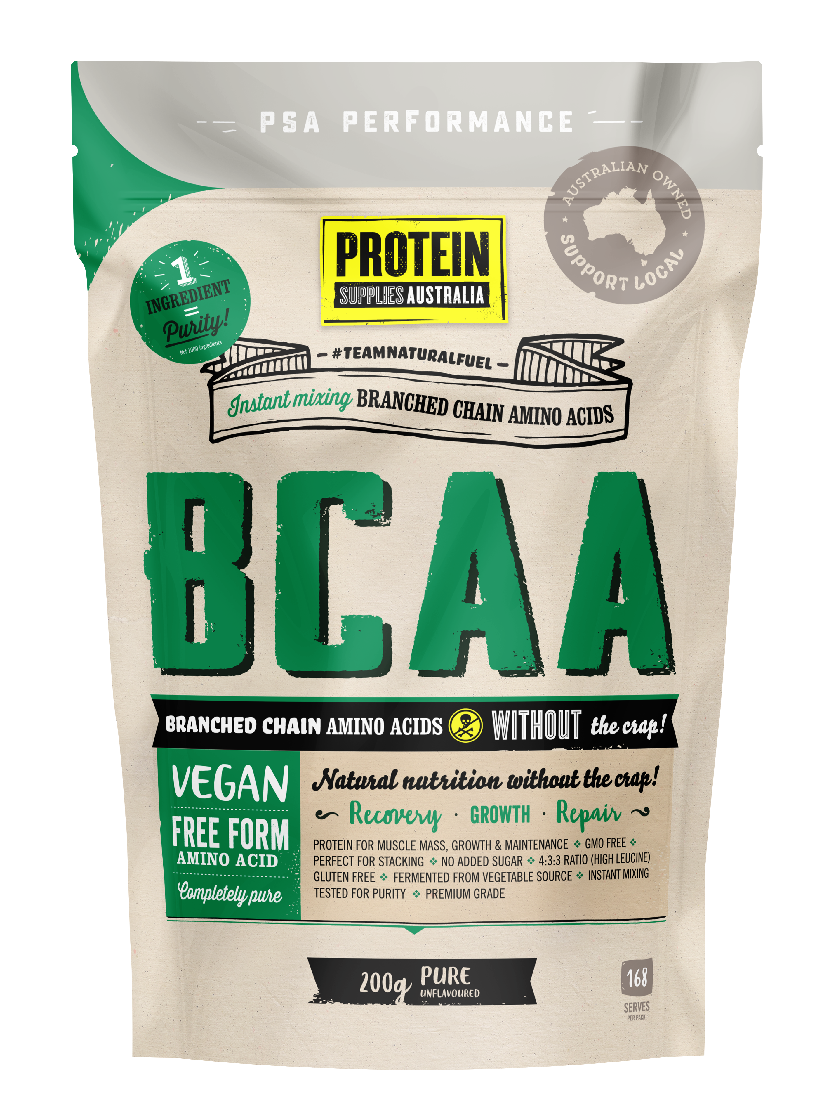 BCAA - PURE Sports & Energy Drinks Protein Supplies Australia 200G