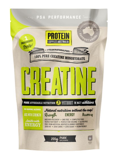 CREATINE - PURE Sports & Energy Drinks Protein Supplies Australia 200G