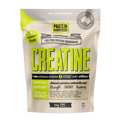 CREATINE - PURE Sports & Energy Drinks Protein Supplies Australia 500G