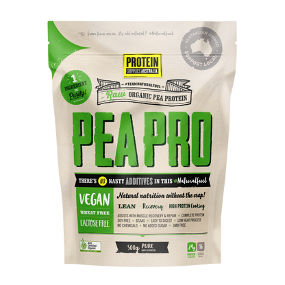 ORGANIC PEA PROTEIN ISOLATE - UNFLAVOURED Protein Protein Supplies Australia 500G