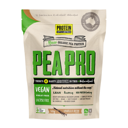 ORGANIC PEA PROTEIN ISOLATE - VANILLA Protein Protein Supplies Australia 500G