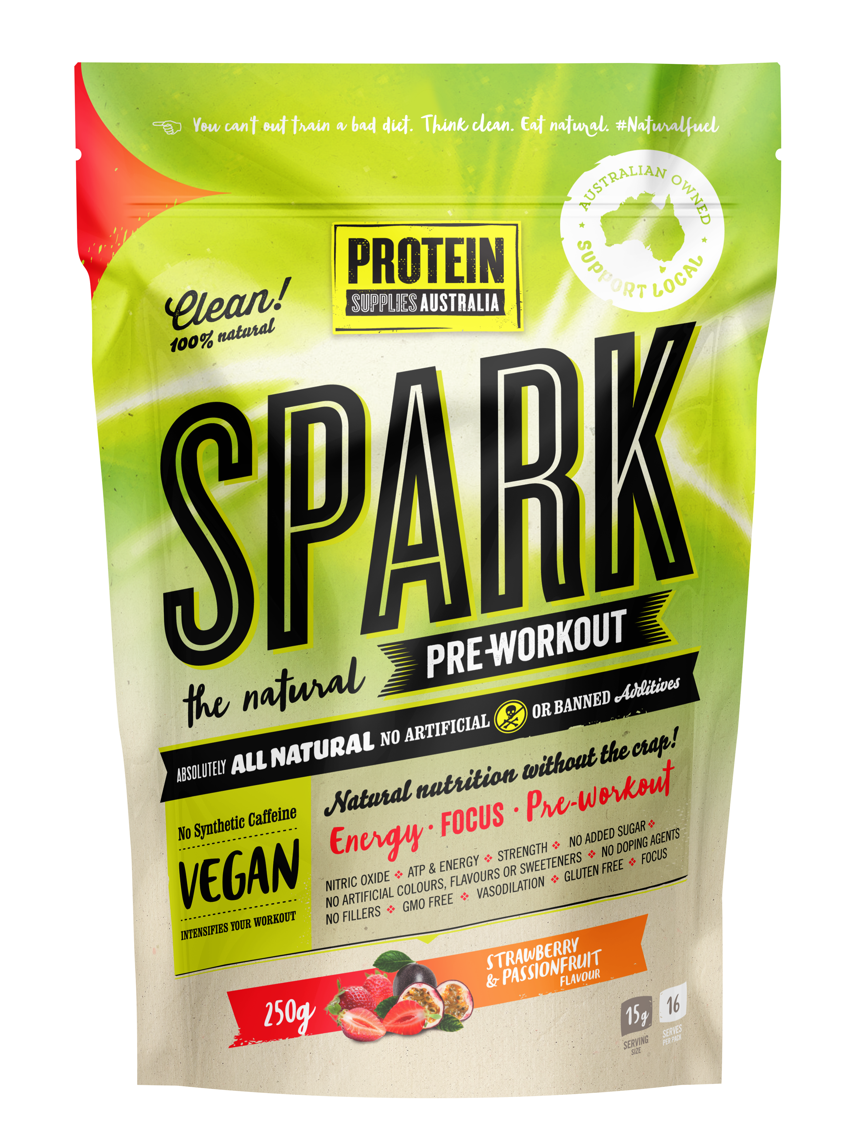 SPARK PRE-WORKOUT - STRAWBERRY PASSIONFRUIT Sports & Energy Drinks Protein Supplies Australia